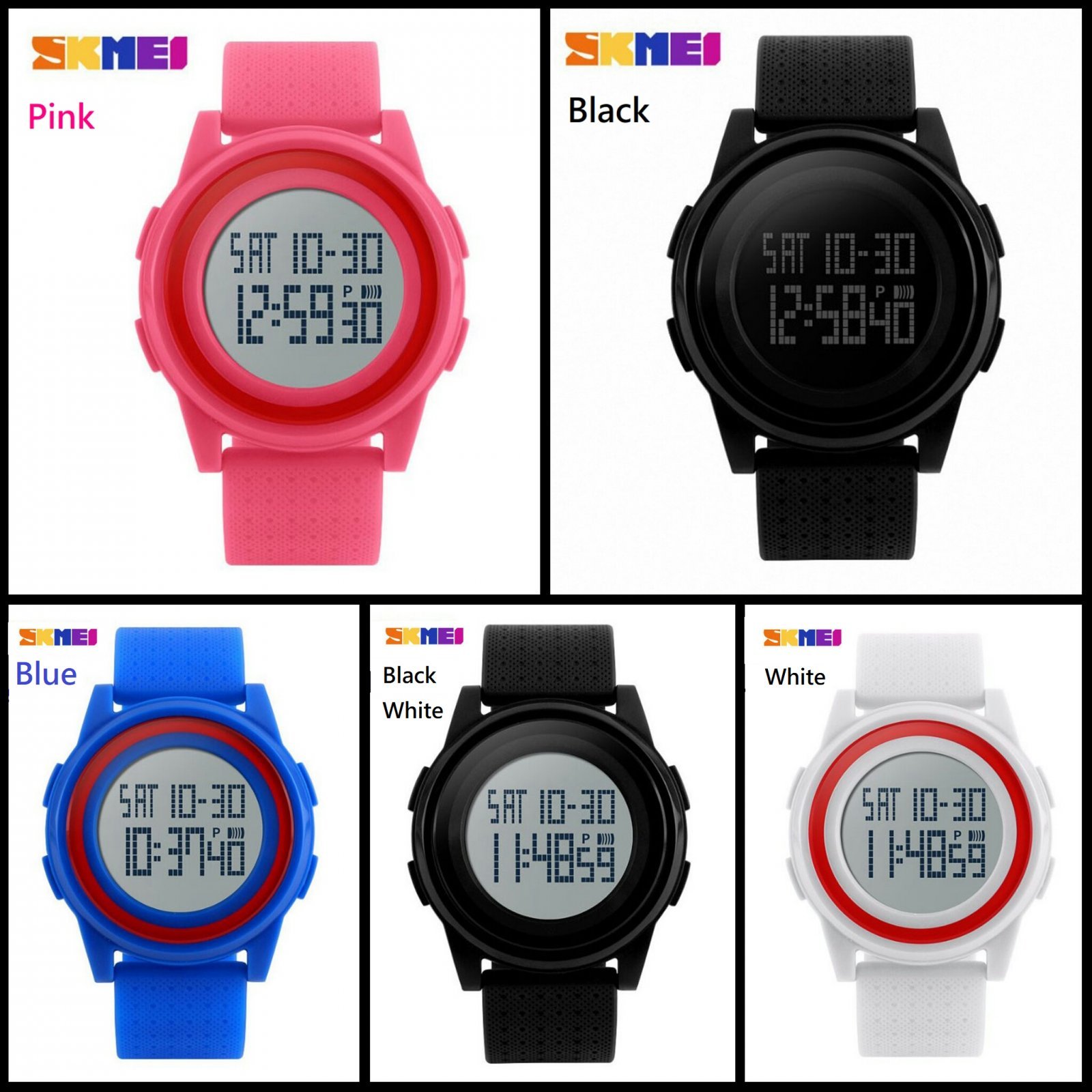 Foto 6 pulgar | Venta Internacional - Reloj De Pulsera Skmei Con Correa Digital De Silicona Impermeable, Unisex