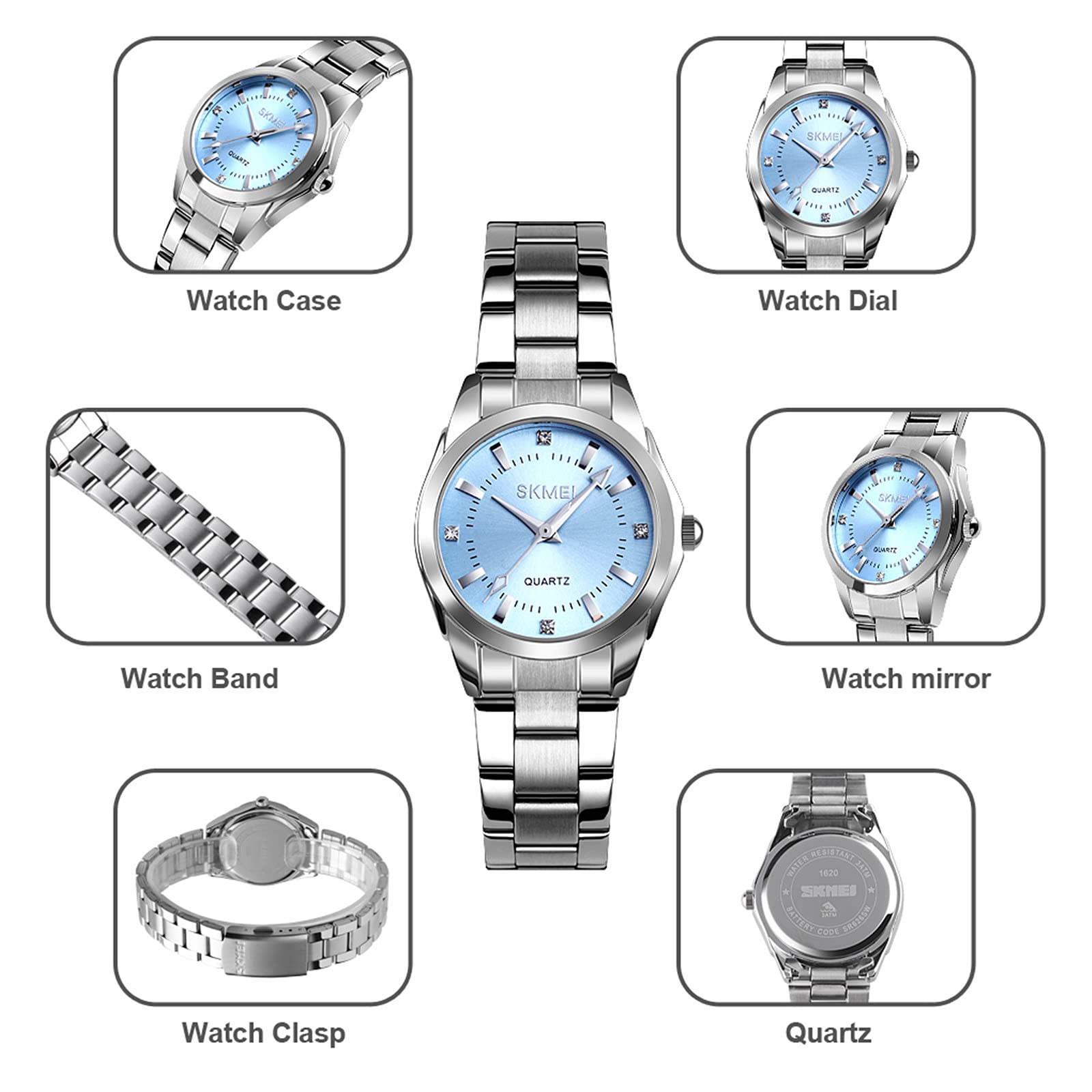 Foto 4 pulgar | Venta Internacional - Reloj Ruiwatchworld Quartz Para Mujer, Resistente Al Agua Hasta 30 M