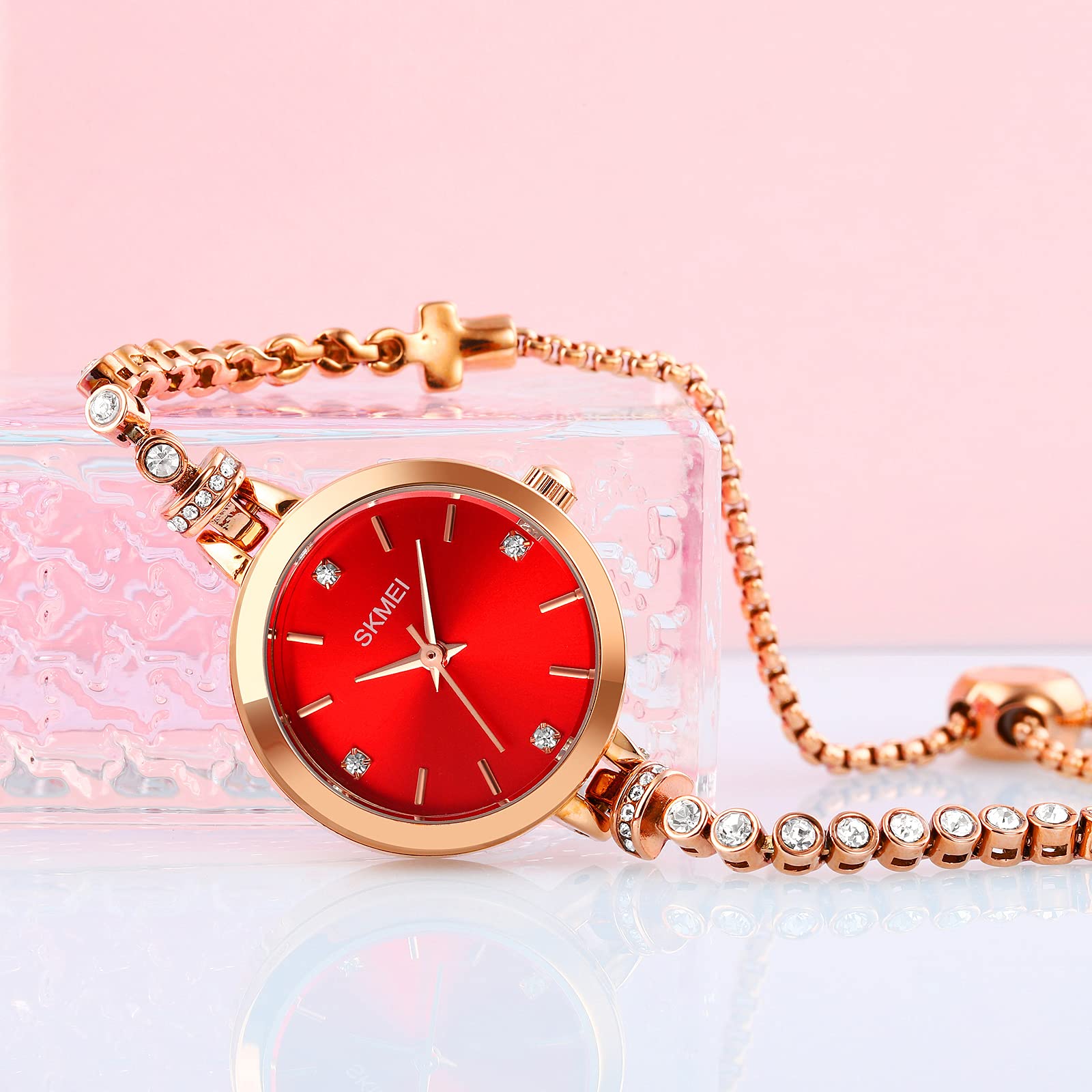 Foto 6 pulgar | Venta Internacional - Reloj Tonnier Fashion Quartz Para Mujer Con Brazalete De Strass