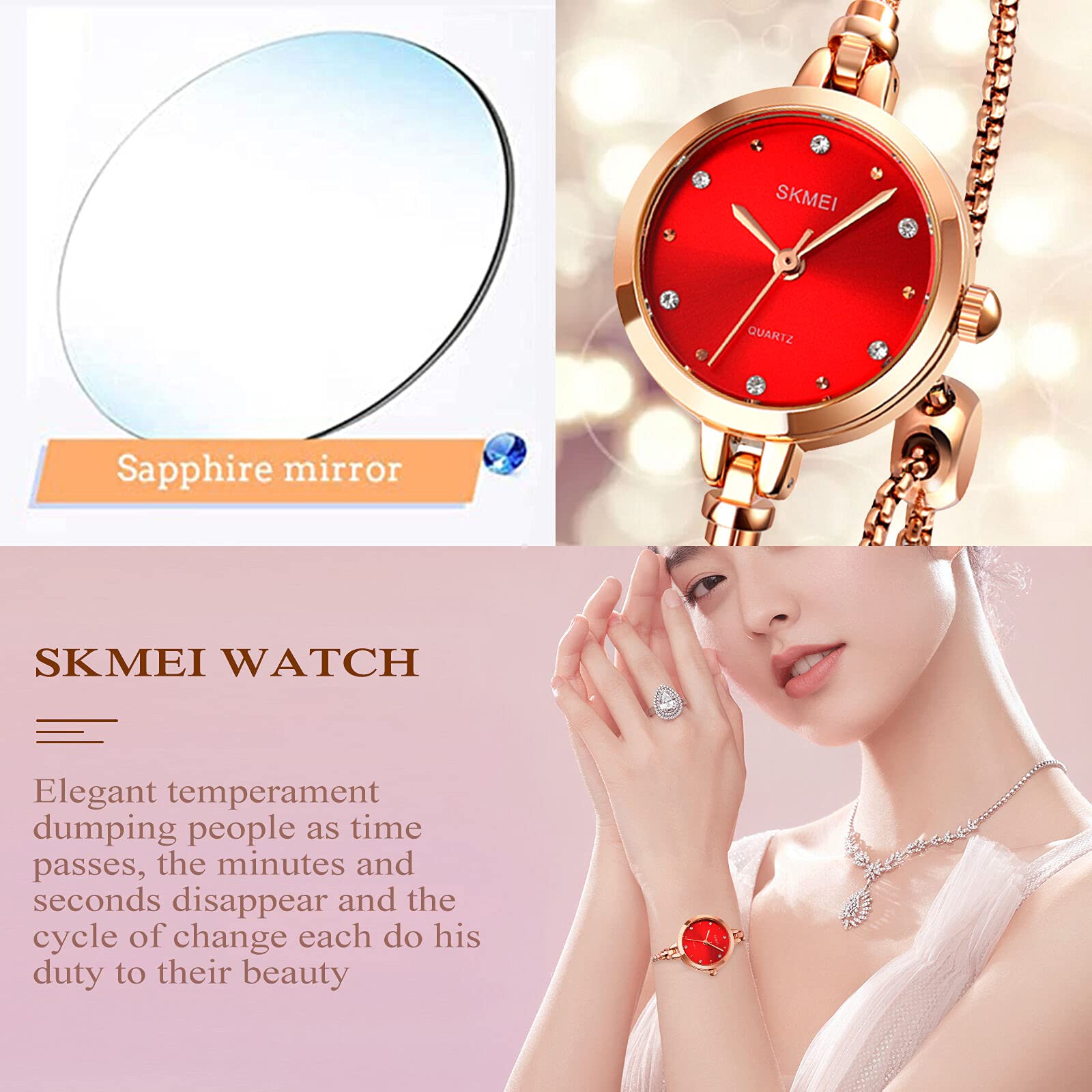 Foto 5 pulgar | Venta Internacional - Reloj De Pulsera Skmei Para Mujer, De Cuarzo, Moderno Y Resistente Al Agua