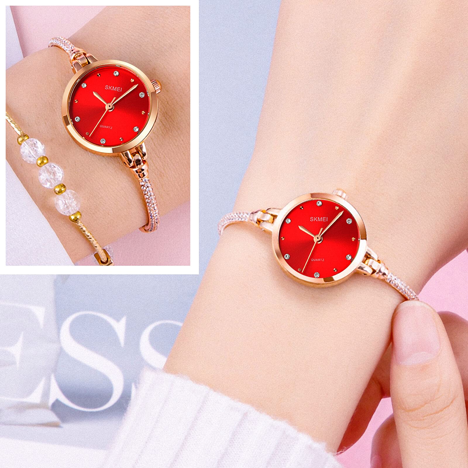 Foto 7 pulgar | Venta Internacional - Reloj De Pulsera Skmei Para Mujer, De Cuarzo, Moderno Y Resistente Al Agua