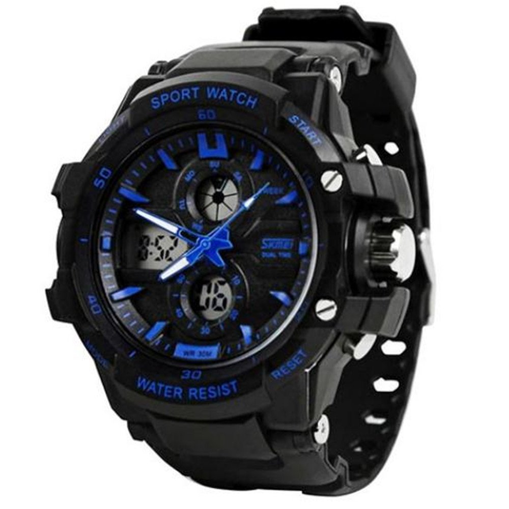 Foto 2 pulgar | Venta Internacional - Reloj Digital Skmei De Plástico Impermeable Para Buceo, Azul