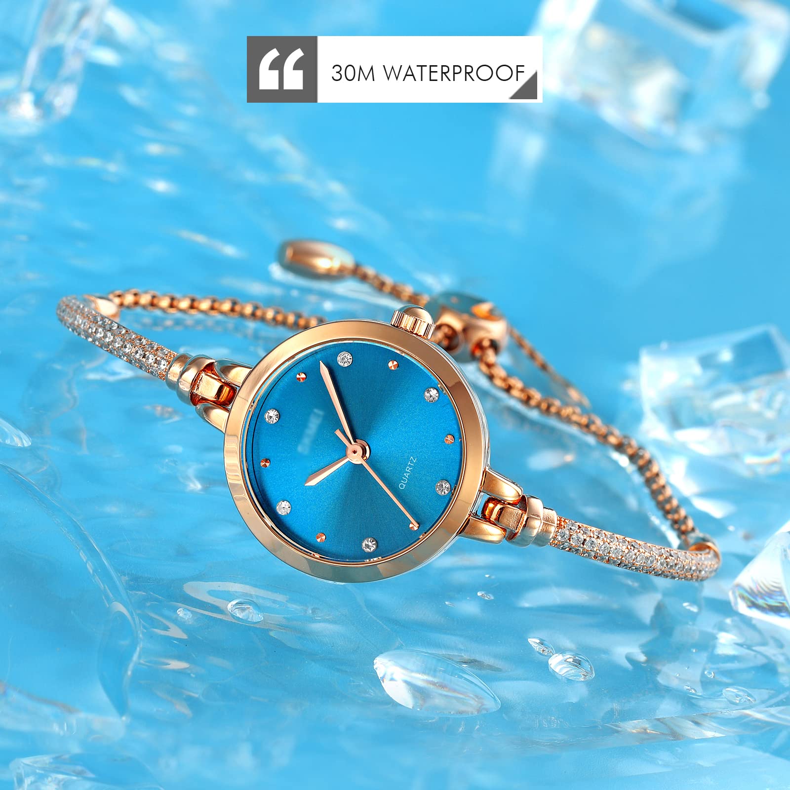 Foto 5 pulgar | Venta Internacional - Reloj Analógico Toocat De Cuarzo Para Mujer En Oro Rosa Con Diamantes