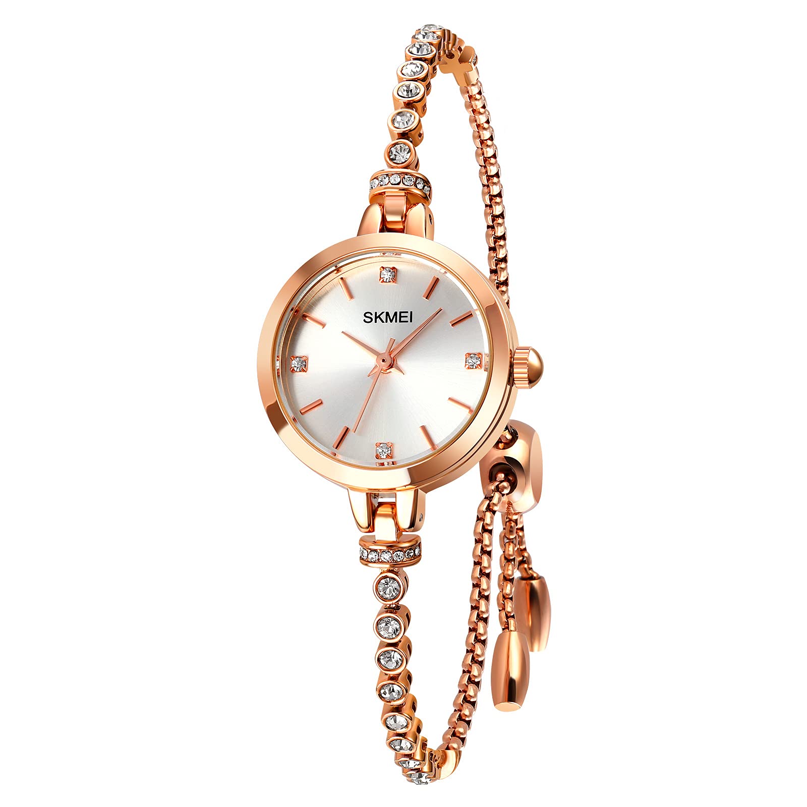 Foto 3 pulgar | Venta Internacional - Reloj Tonnier Dress Analog Quartz Para Mujer Con Brazalete De Diamantes