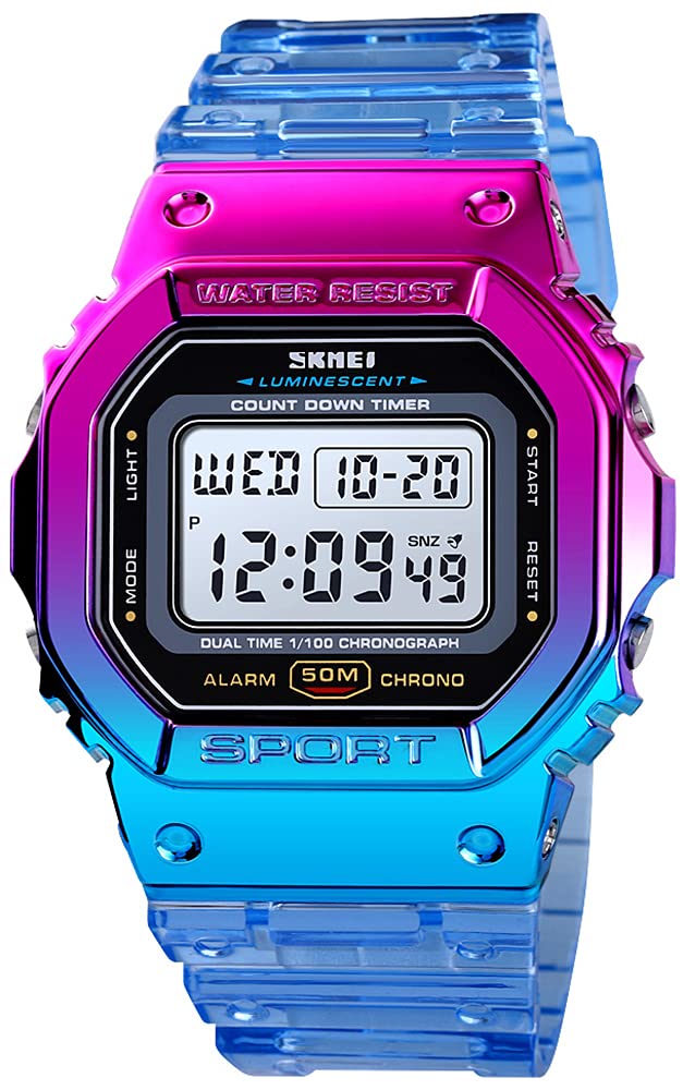 Venta Internacional - Reloj Digital Gosasa, Chapado En Silicona En Color Degradado