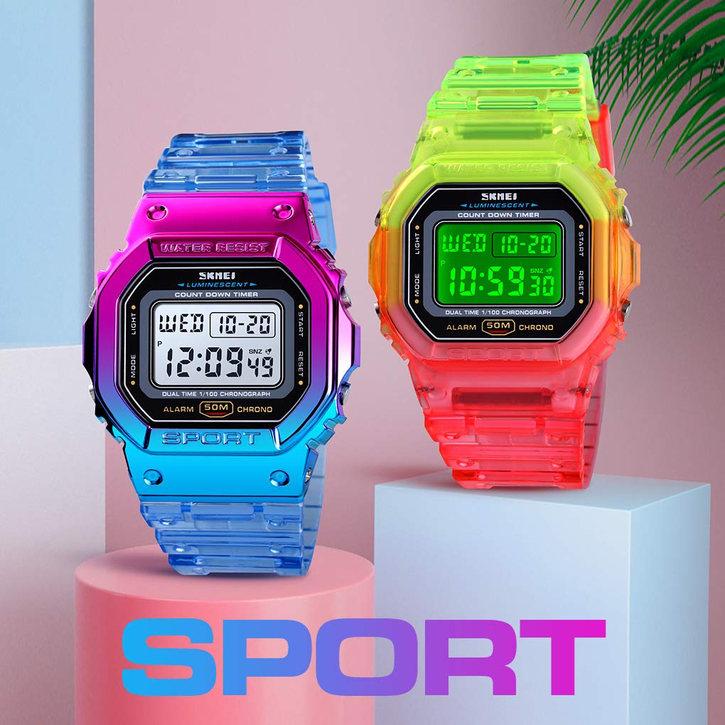 Foto 5 | Venta Internacional - Reloj Digital Gosasa, Chapado En Silicona En Color Degradado