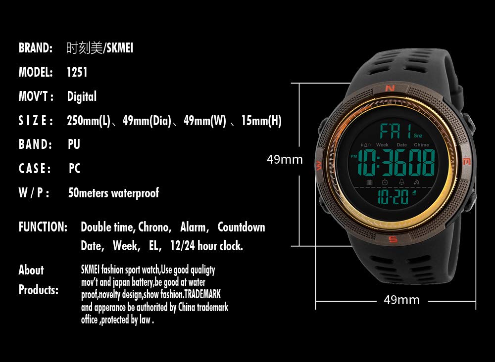 Foto 4 pulgar | Venta Internacional - Reloj Multifunción Tonnier Outdoor Sports Para Hombre 5atm