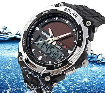 Foto 3 | Venta Internacional - Reloj Mastop Solar Energy Led Luminoso, 2 Zonas Horarias, 30 M