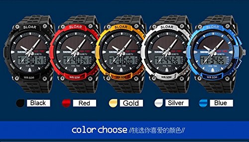 Foto 5 | Venta Internacional - Reloj Mastop Solar Energy Led Luminoso, 2 Zonas Horarias, 30 M