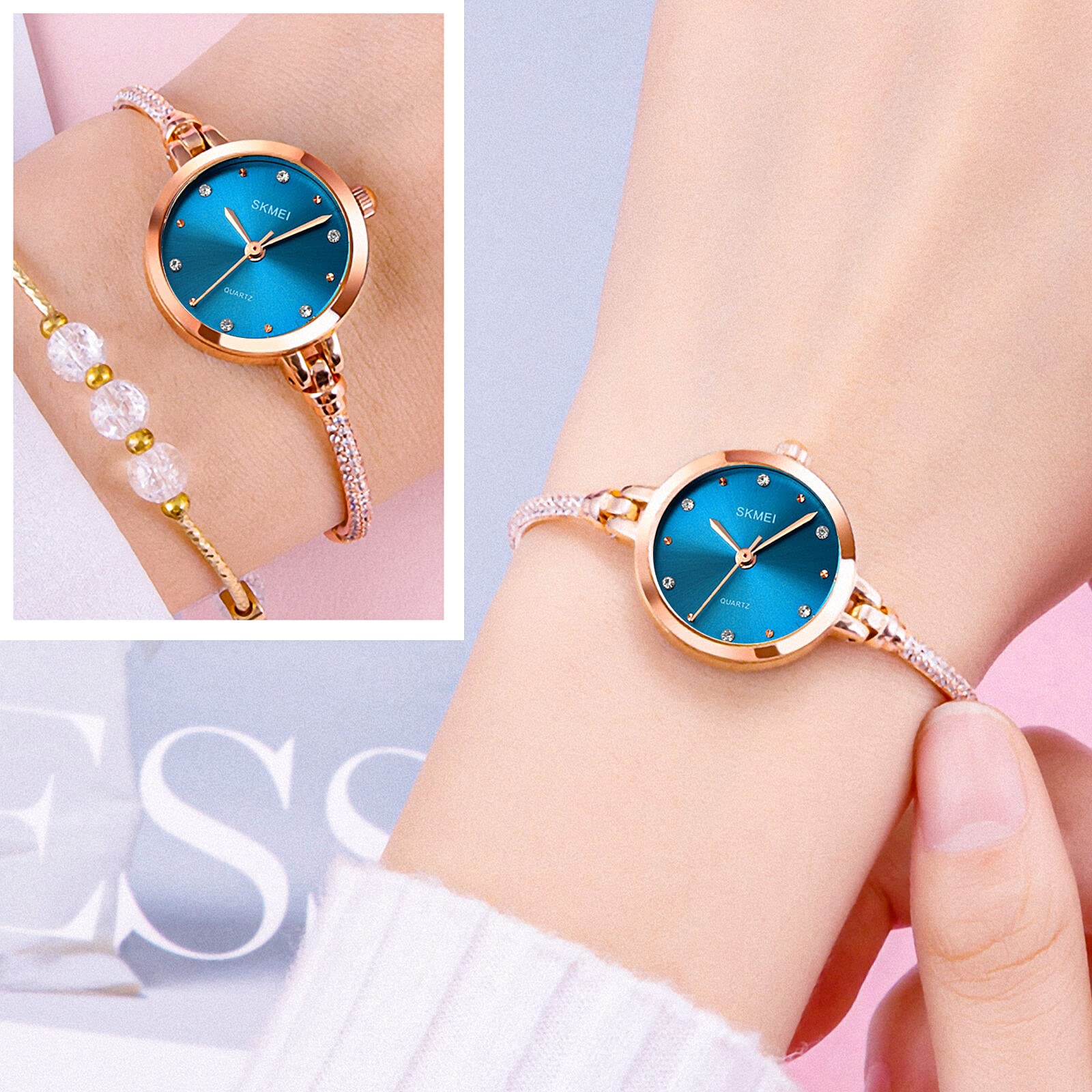 Foto 5 pulgar | Venta Internacional - Reloj De Pulsera Skmei Para Mujer, De Cuarzo, Moderno Y Resistente Al Agua