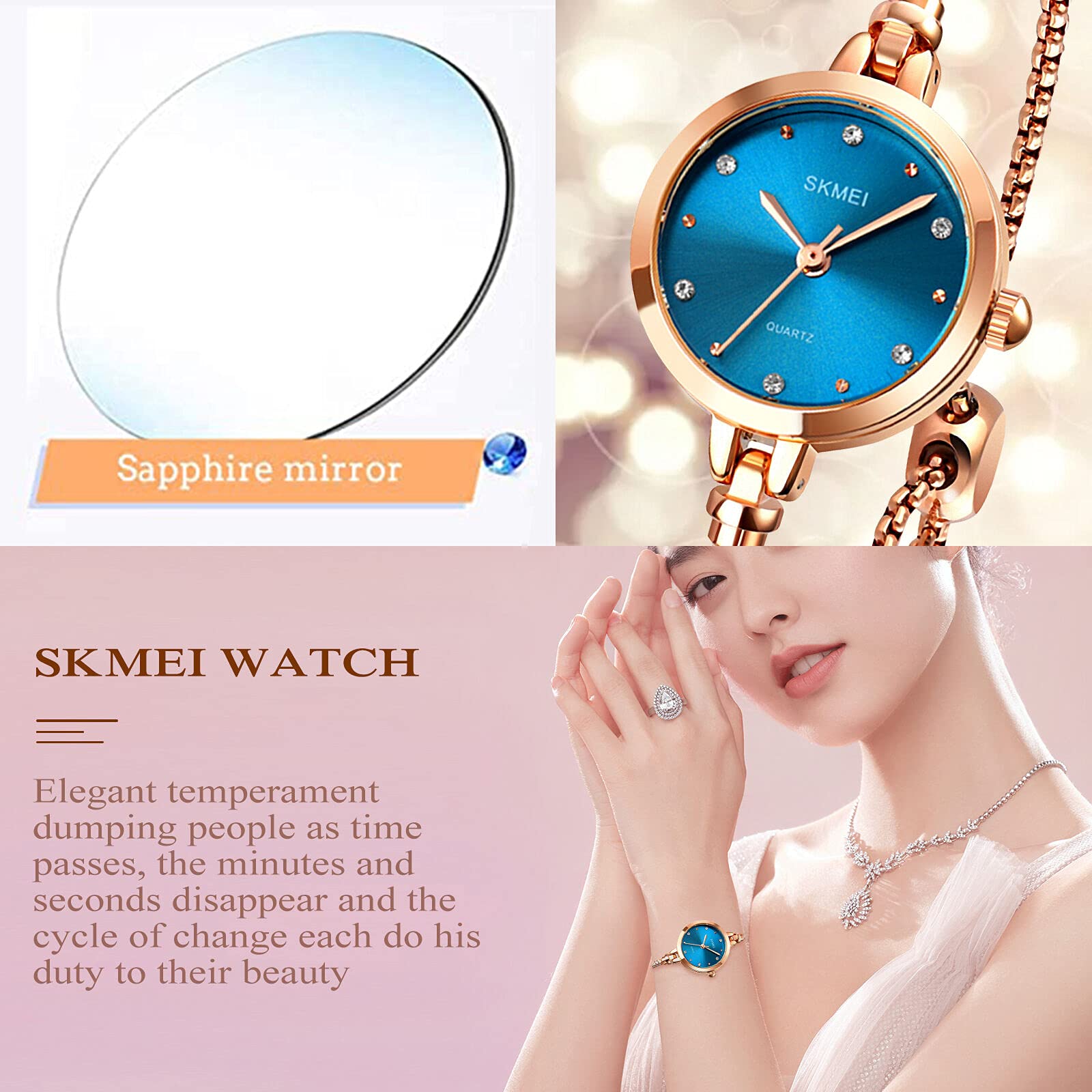 Foto 6 pulgar | Venta Internacional - Reloj De Pulsera Skmei Para Mujer, De Cuarzo, Moderno Y Resistente Al Agua