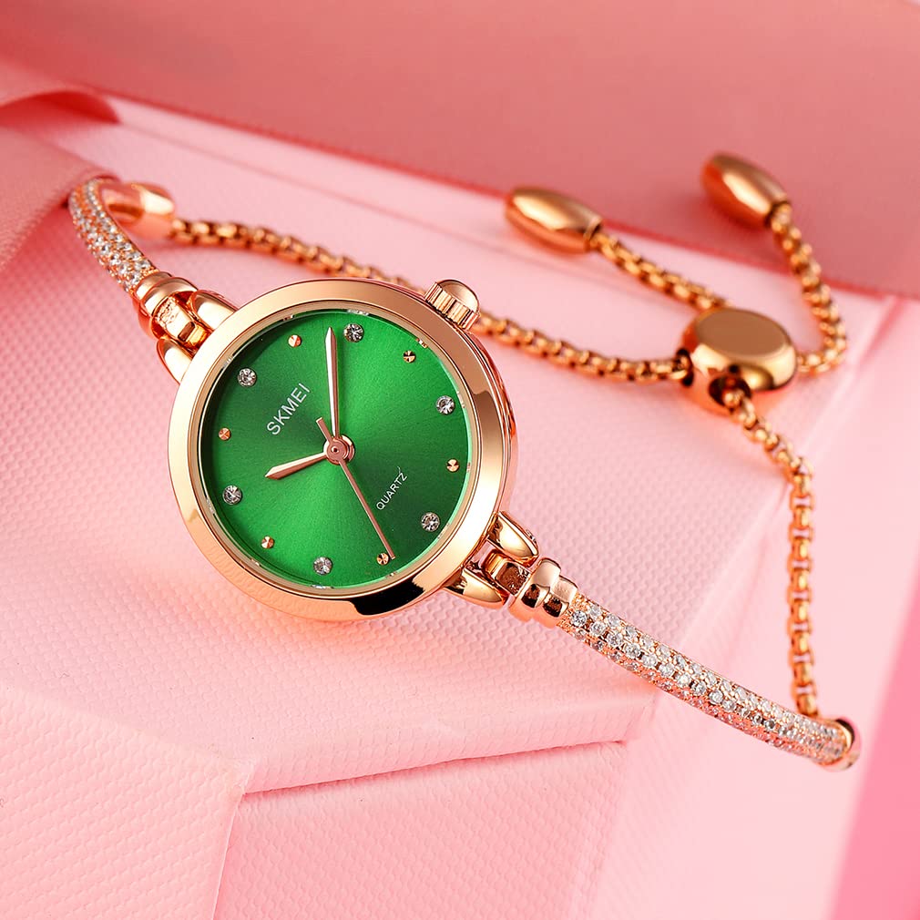 Foto 5 | Venta Internacional - Reloj Skmei L1805/l1854 Para Mujer En Oro Rosa Con Diamante