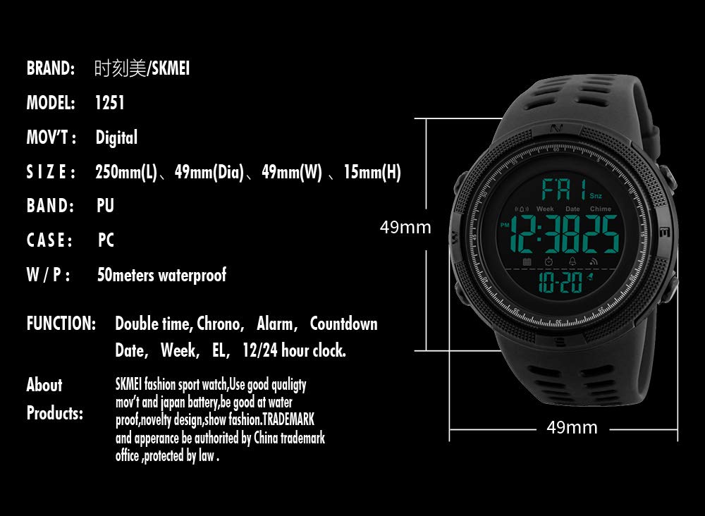 Foto 4 pulgar | Venta Internacional - Reloj Multifunción Tonnier Outdoor Sports Para Hombre 5atm