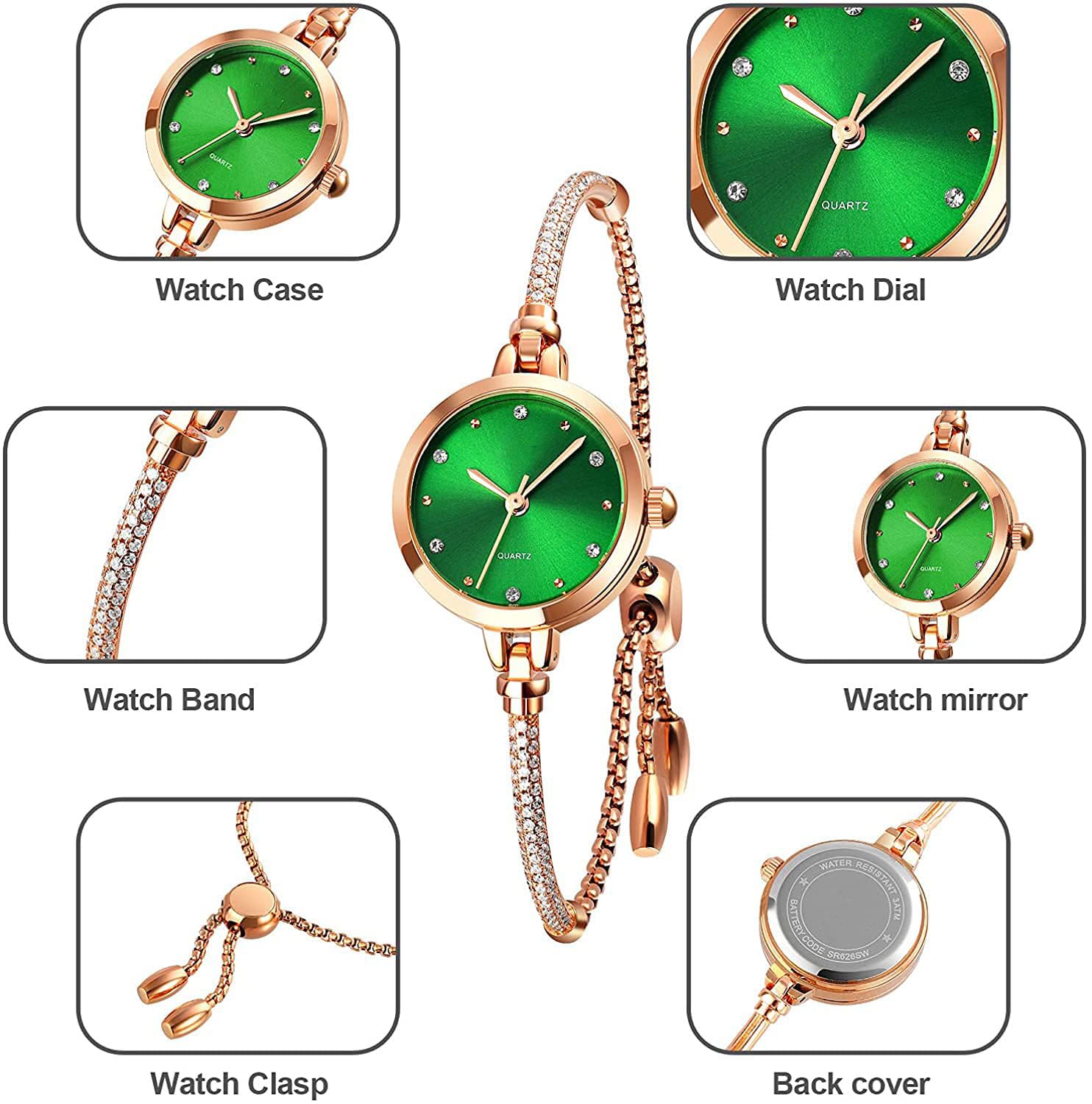 Foto 4 pulgar | Venta Internacional - Reloj De Pulsera Con Cadena De Cuarzo Senrud Luxury Para Mujer
