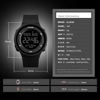 Foto 8 | Venta Internacional - Reloj Alcadan Digital Waterproof Para Hombre Y Mujer 1445