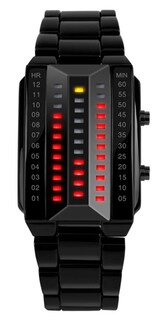 Foto 1 | Venta Internacional - Reloj Led Carlien Para Hombre, Acero Inoxidable, Impermeable, Plateado