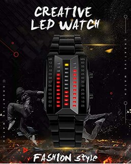 Foto 2 | Venta Internacional - Reloj Led Carlien Para Hombre, Acero Inoxidable, Impermeable, Plateado