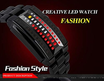 Foto 4 | Venta Internacional - Reloj Led Carlien Para Hombre, Acero Inoxidable, Impermeable, Plateado