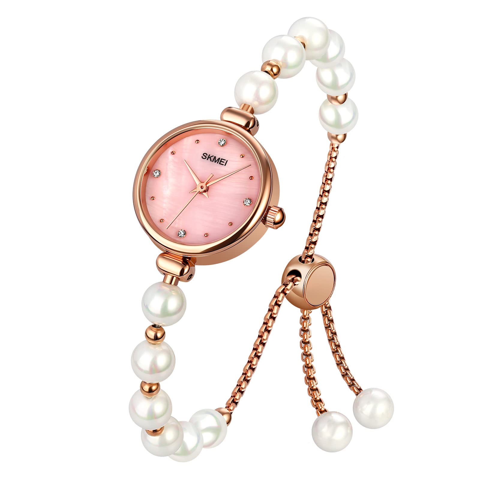 Foto 2 pulgar | Venta Internacional - Reloj Skmei - Pulsera Impermeable Para Mujer Con Diamantes Y Oro Rosa