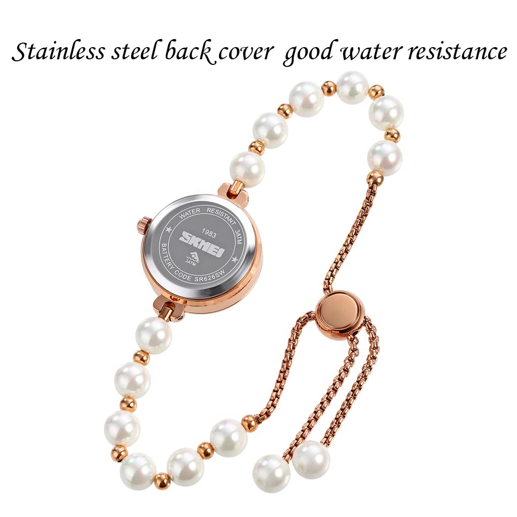 Foto 5 pulgar | Venta Internacional - Reloj Skmei - Pulsera Impermeable Para Mujer Con Diamantes Y Oro Rosa