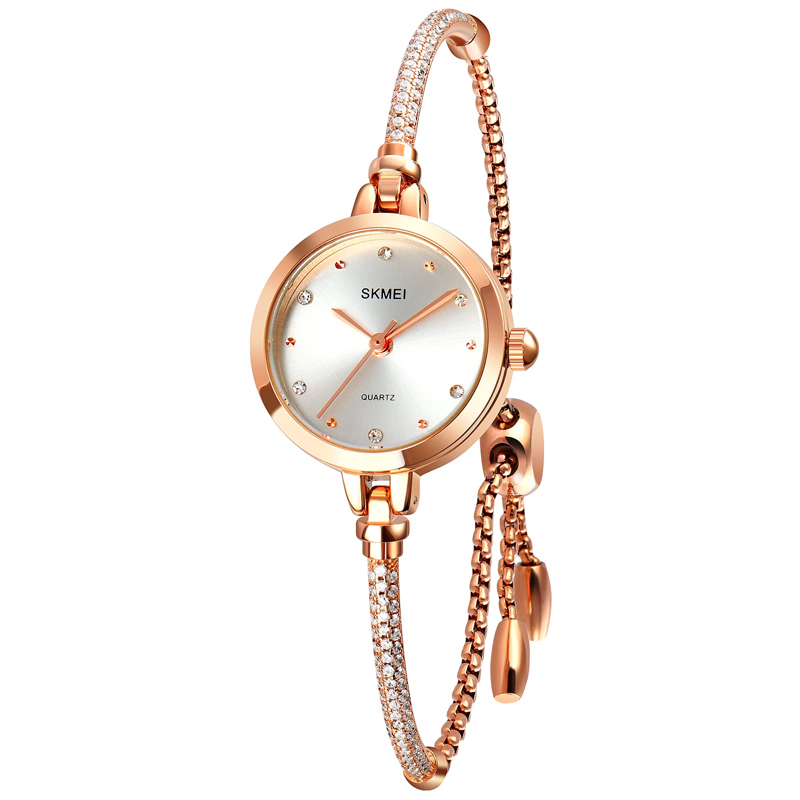 Foto 2 pulgar | Venta Internacional - Reloj Skmei, Pulsera De Oro Rosa A La Moda, Resistente Al Agua