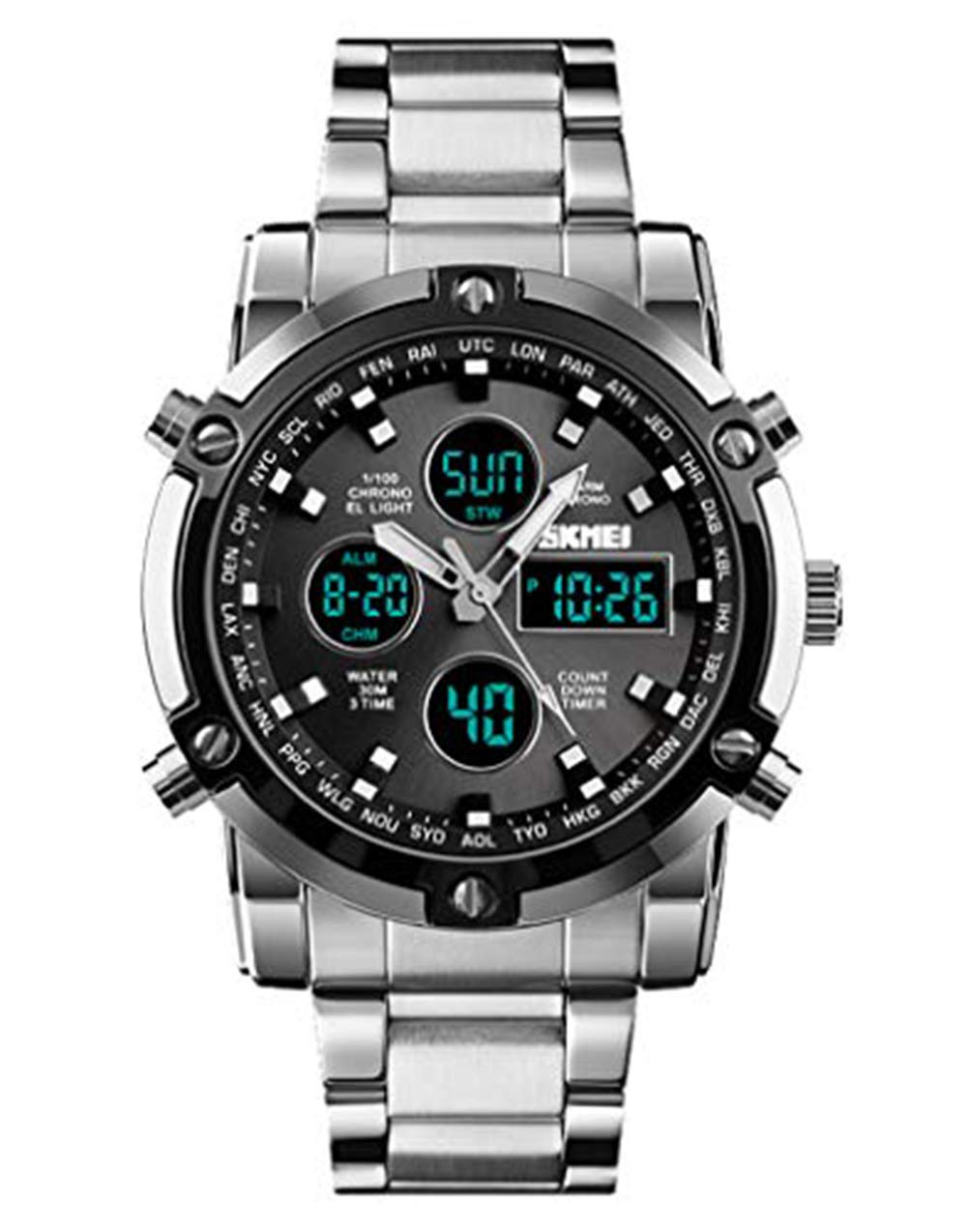 Venta Internacional - Reloj Tonnier Outdoor Sport, Analógico Y Digital, Led De Doble Hora