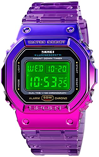 Foto 4 pulgar | Venta Internacional - Reloj Digital Gosasa, Chapado En Silicona En Color Degradado