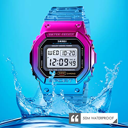 Foto 5 | Venta Internacional - Reloj Digital Gosasa, Chapado En Silicona En Color Degradado