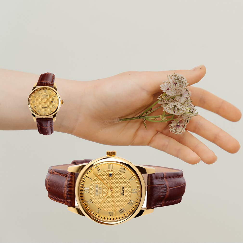 Foto 3 pulgar | Venta Internacional - Reloj Skmei Con Correa De Cuero Marrón Para Mujer, A La Moda, Impermeable