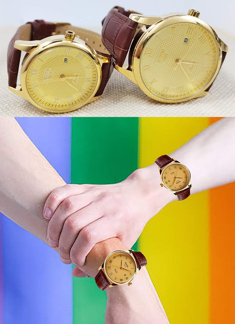 Foto 8 pulgar | Venta Internacional - Reloj Skmei Con Correa De Cuero Marrón Para Mujer, A La Moda, Impermeable