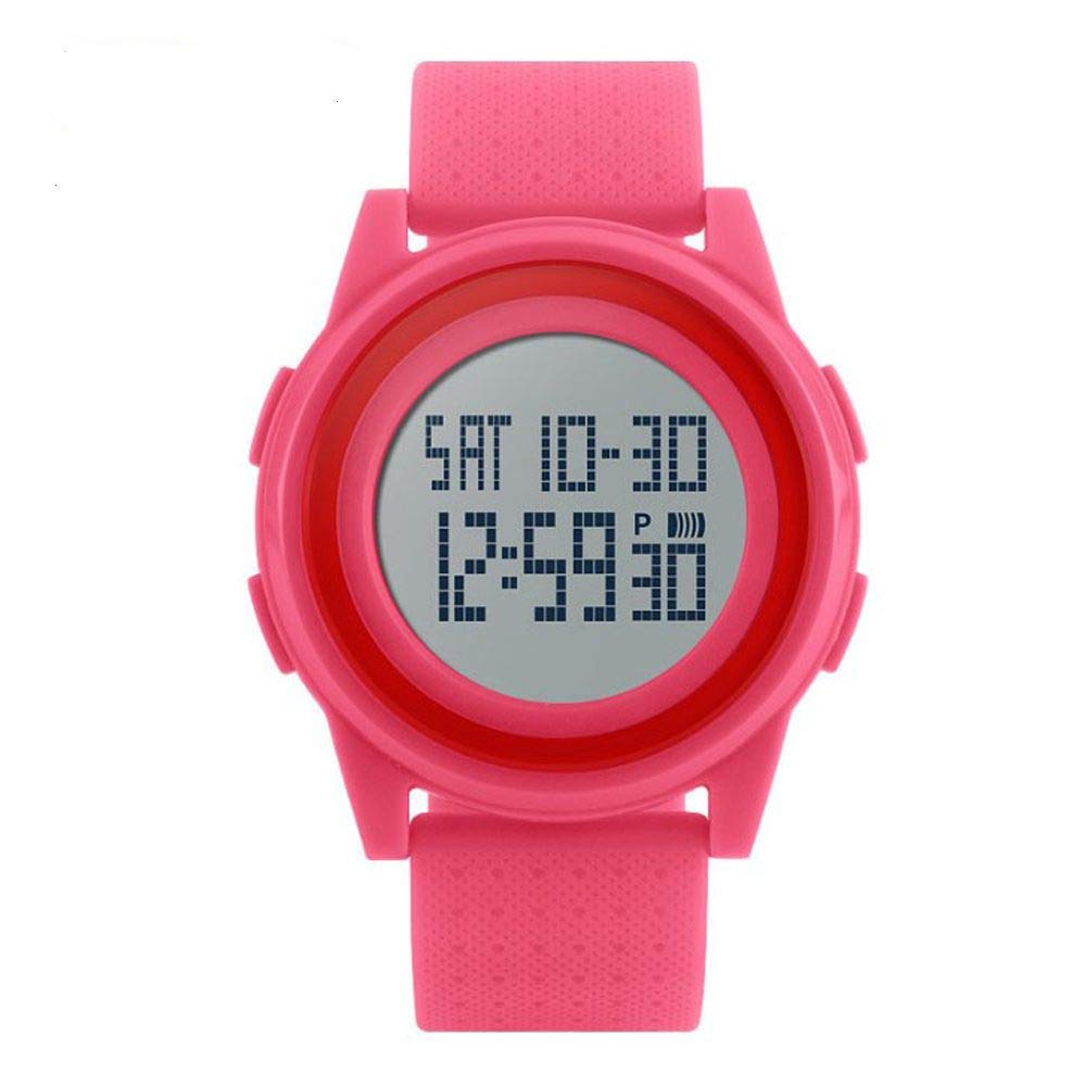 Venta Internacional - Reloj De Pulsera Skmei Con Correa Digital De Silicona Impermeable, Color Rosa