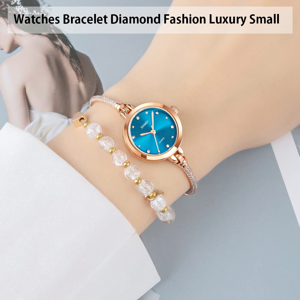 Foto 3 pulgar | Venta Internacional - Reloj Skmei L1805/l1854 Para Mujer En Oro Rosa Con Diamante