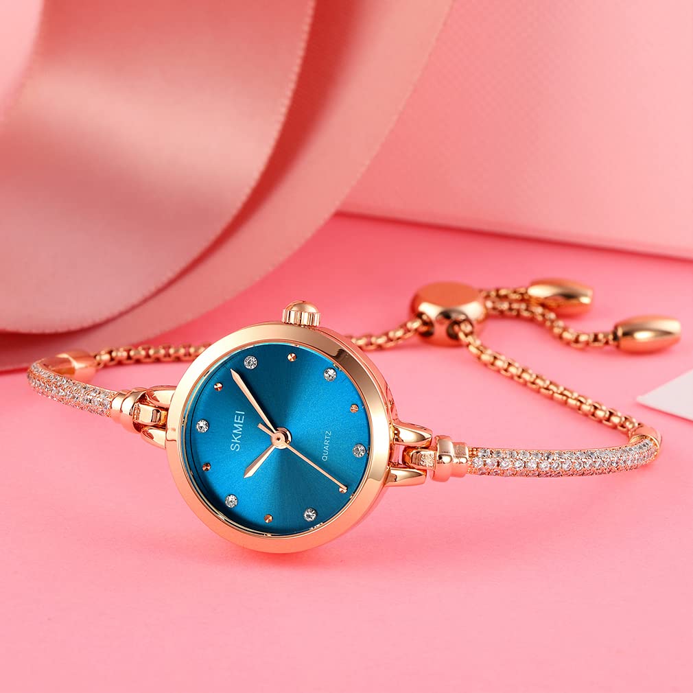 Foto 6 pulgar | Venta Internacional - Reloj Skmei L1805/l1854 Para Mujer En Oro Rosa Con Diamante
