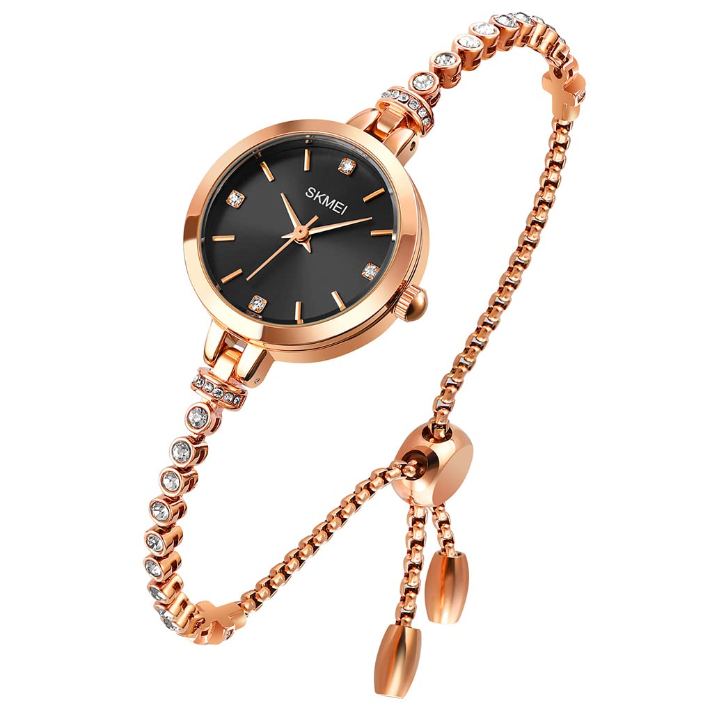 Foto 2 pulgar | Venta Internacional - Reloj Skmei Para Mujer L1805/l1854, Pulsera Con Diamantes En Oro Rosa