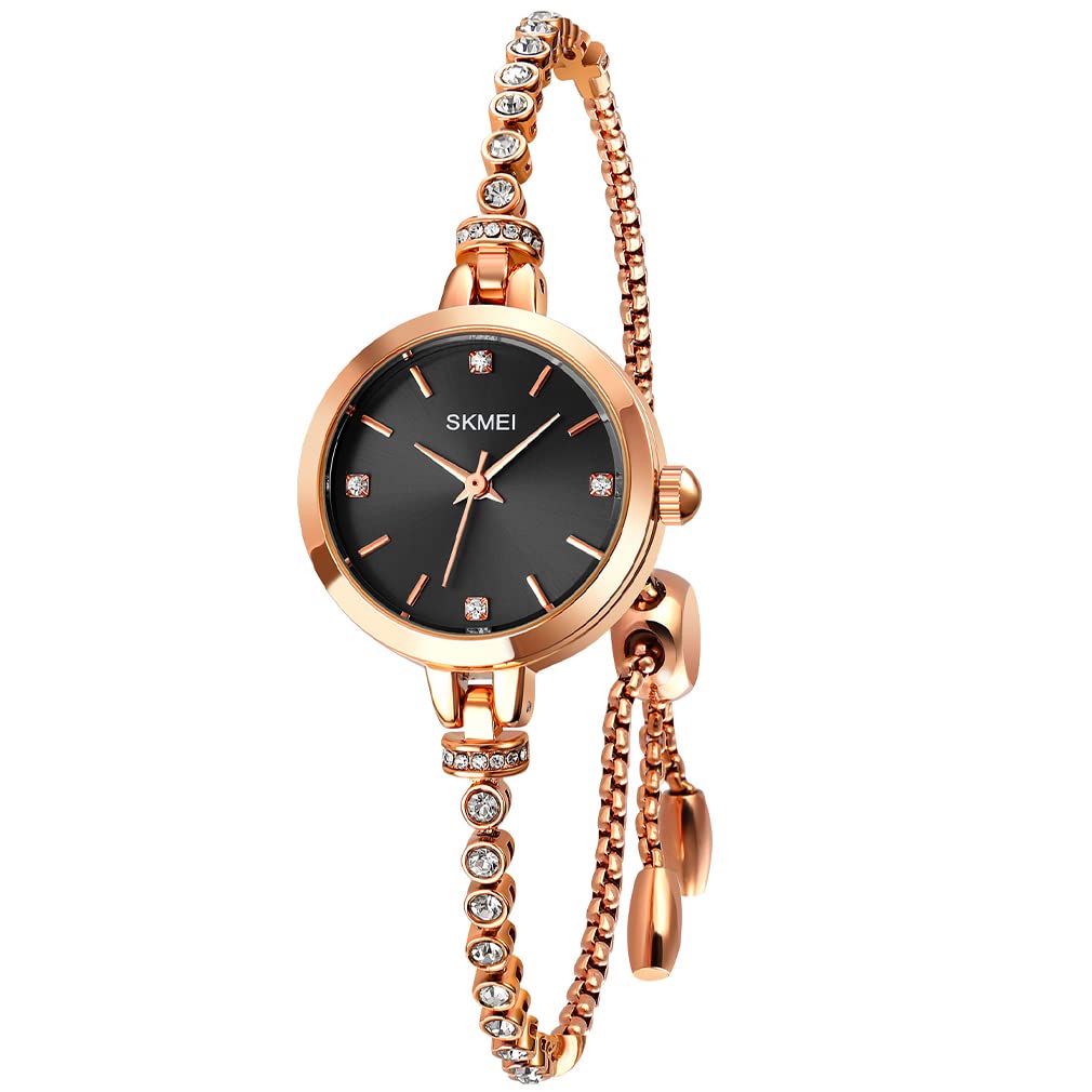 Foto 4 pulgar | Venta Internacional - Reloj Skmei Para Mujer L1805/l1854, Pulsera Con Diamantes En Oro Rosa