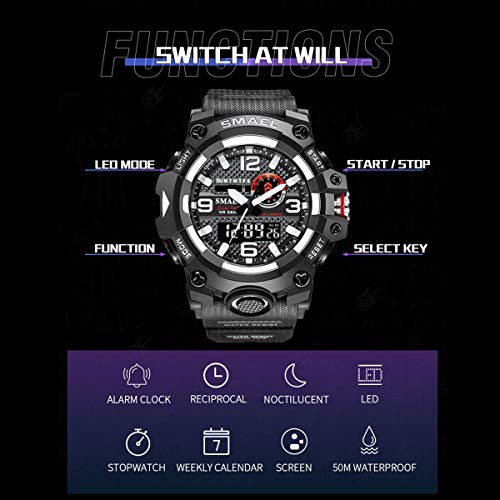 Foto 4 pulgar | Venta Internacional - Reloj Deportivo Koodea 8035 Dual Time Digital Para Hombre