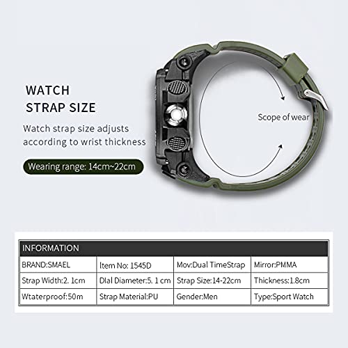 Foto 7 pulgar | Venta Internacional - Reloj Koodea 1545d Para Hombre, Resistente Al Agua Hasta 50 M, Con Despertador