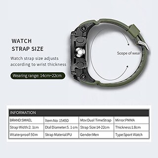 Foto 6 | Venta Internacional - Reloj Koodea 1545d Para Hombre, Resistente Al Agua Hasta 50 M, Con Despertador