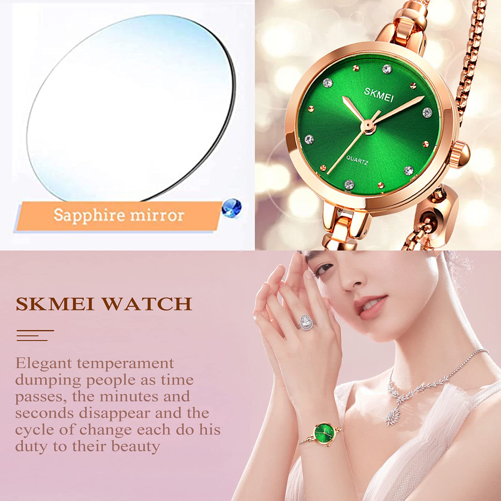 Foto 4 pulgar | Venta Internacional - Reloj De Pulsera Skmei Para Mujer, De Cuarzo, Moderno Y Resistente Al Agua