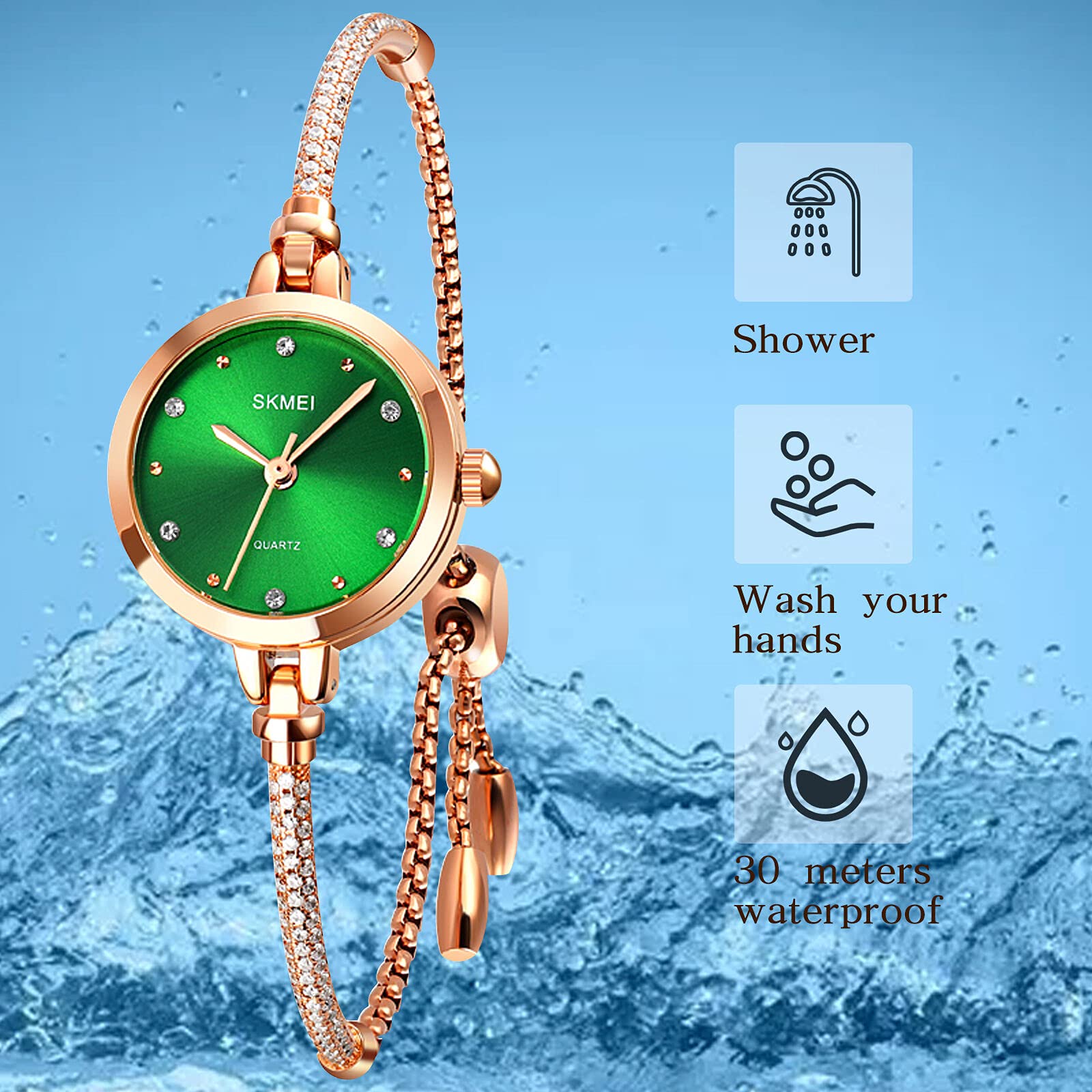 Foto 8 pulgar | Venta Internacional - Reloj De Pulsera Skmei Para Mujer, De Cuarzo, Moderno Y Resistente Al Agua