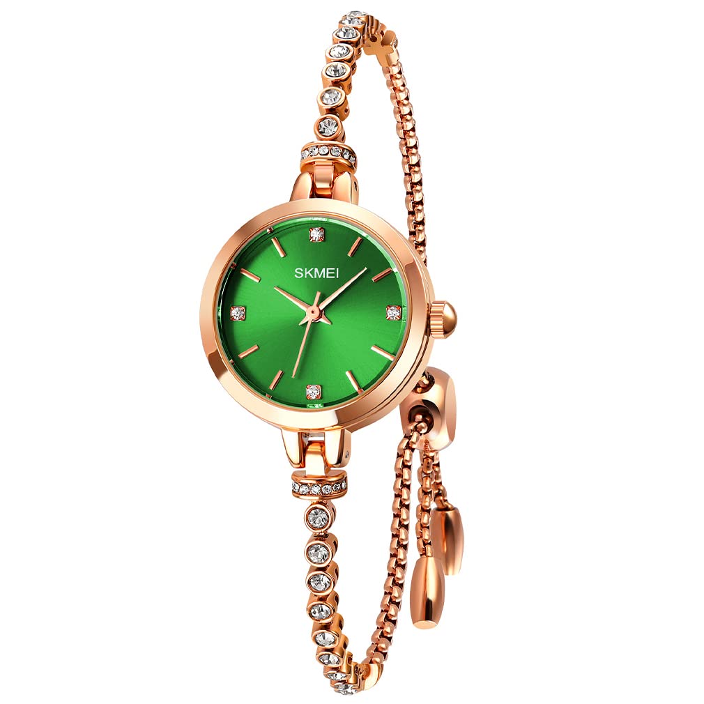 Foto 4 pulgar | Venta Internacional - Reloj Skmei L1805/l1854, Pulsera De Oro Rosa Y Diamantes Para Mujer