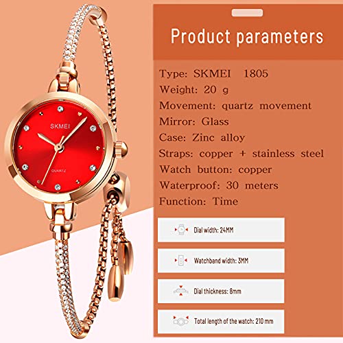 Foto 4 pulgar | Venta Internacional - Reloj De Pulsera Skmei Para Mujer, Moderno, Delgado, Resistente Al Agua, 30 M