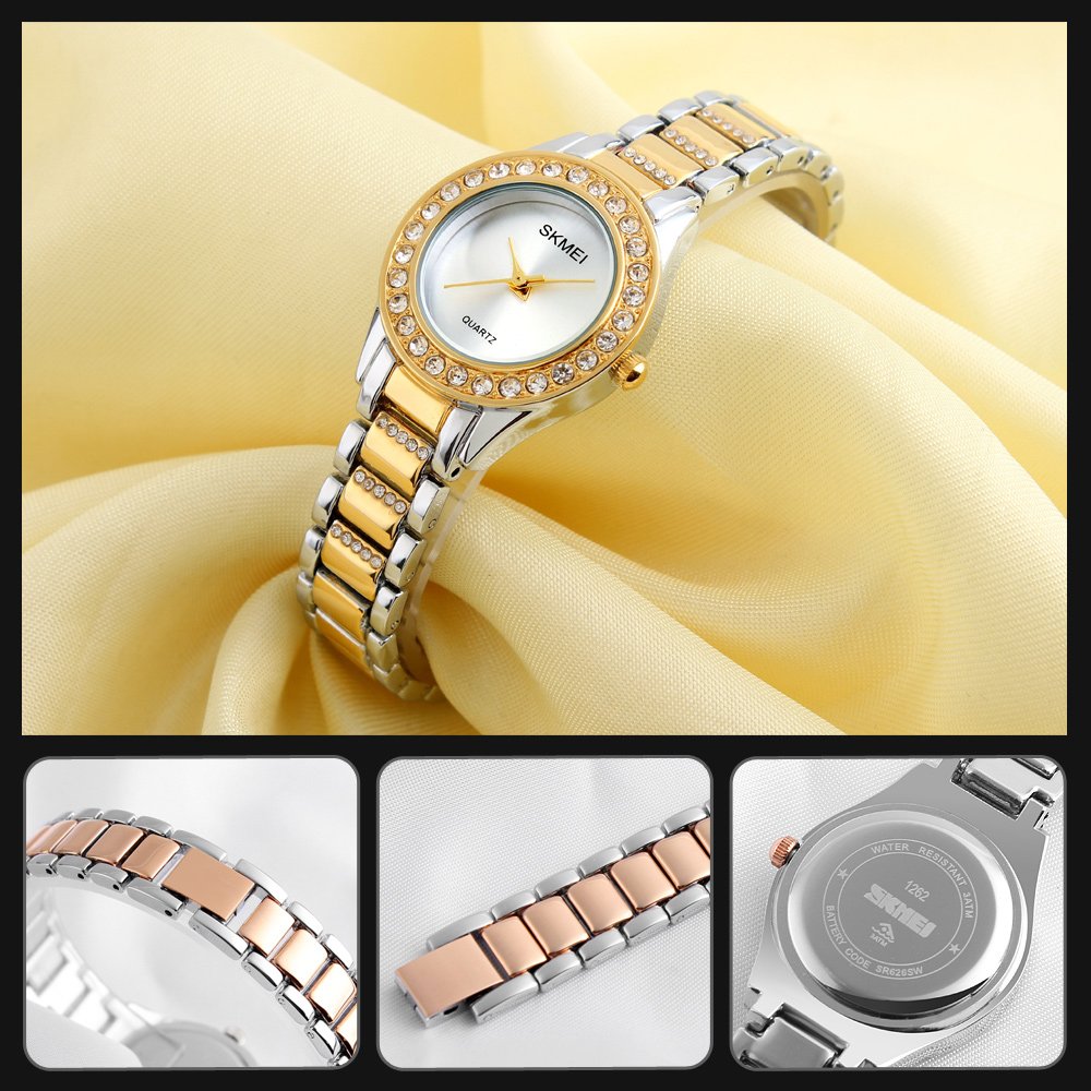 Foto 7 pulgar | Venta Internacional - Reloj Gosasa De Moda Para Mujer Con Cristal Swarovski En Tono Dorado