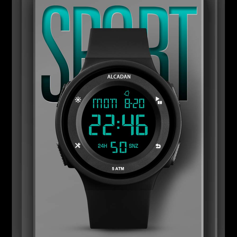 Foto 5 | Venta Internacional - Reloj Deportivo Alcadan Digital Led A Prueba Unisex