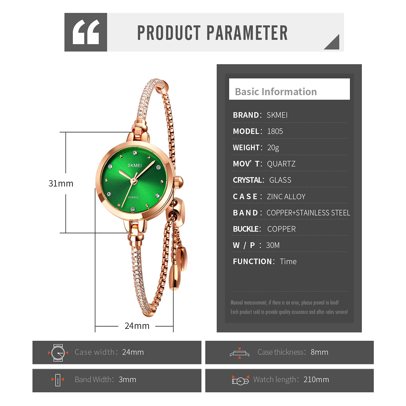 Foto 6 pulgar | Venta Internacional - Pulsera Skmei Para Mujer Con Forma De Diamante Con Resistencia Al Agua Hasta 3 Atm