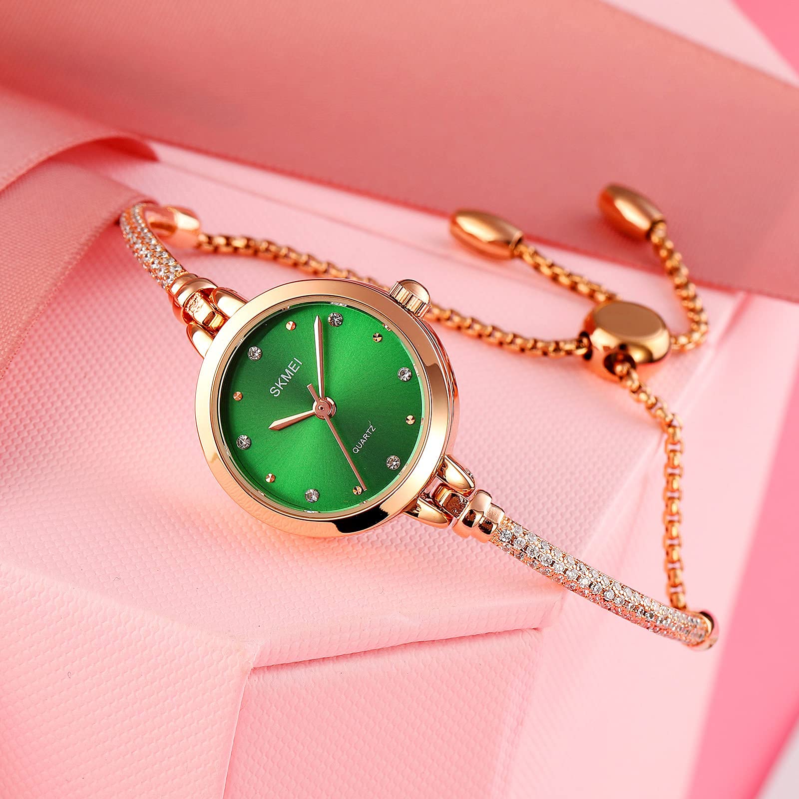 Foto 7 pulgar | Venta Internacional - Reloj Pulsera para Mujer Tonnier Ultrafino Dorado