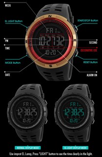 Foto 4 | Venta Internacional - Reloj Digital Para Hombre Alcadan Sk1251 Para Deportes Al Aire Libre, Color Azul