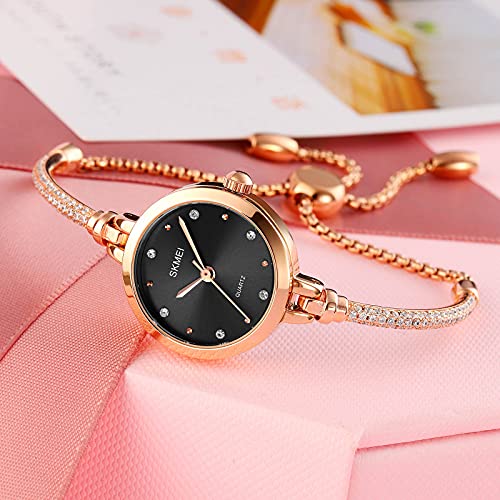 Foto 3 pulgar | Venta Internacional - Vestido De Oro Rosa Watch Fanmis Para Mujer Con Diamantes Brillantes