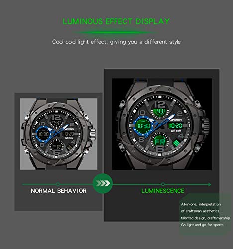 Foto 4 pulgar | Venta Internacional - Reloj Gookeer, Deportivo Militar, Doble Pantalla, 5 Barras, Para Hombre