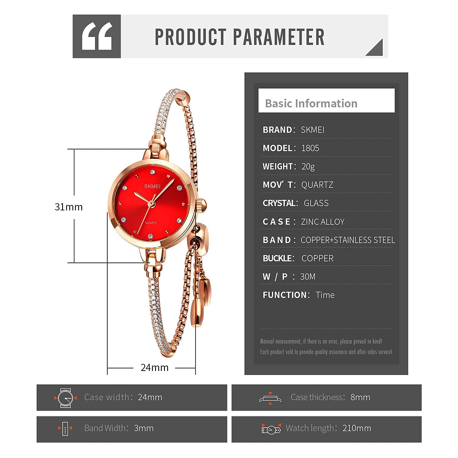 Foto 8 pulgar | Venta Internacional - Reloj Tonnier, Pulsera Para Mujer Con Diamantes De 3 Mm, 30 M, Resistente Al Agua